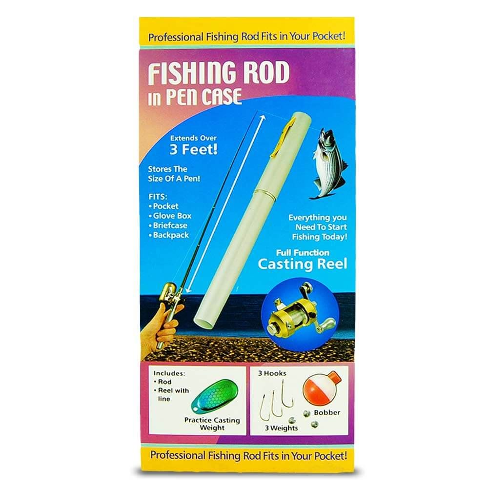 چوب ماهیگیری قلمی مینی برای ماهیگیری با قرقره در قلم - تلسکوپی تا 1 متر