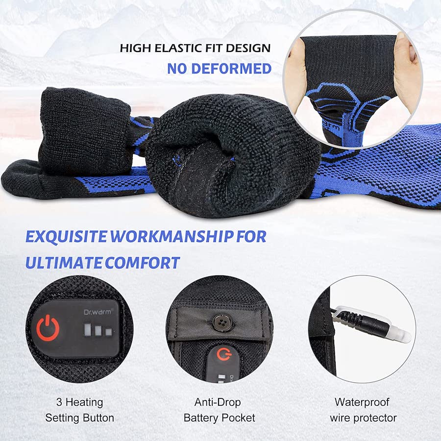 جوراب گرم مردانه و زنانه - کنترل دما از طریق اپلیکیشن گوشی هوشمند