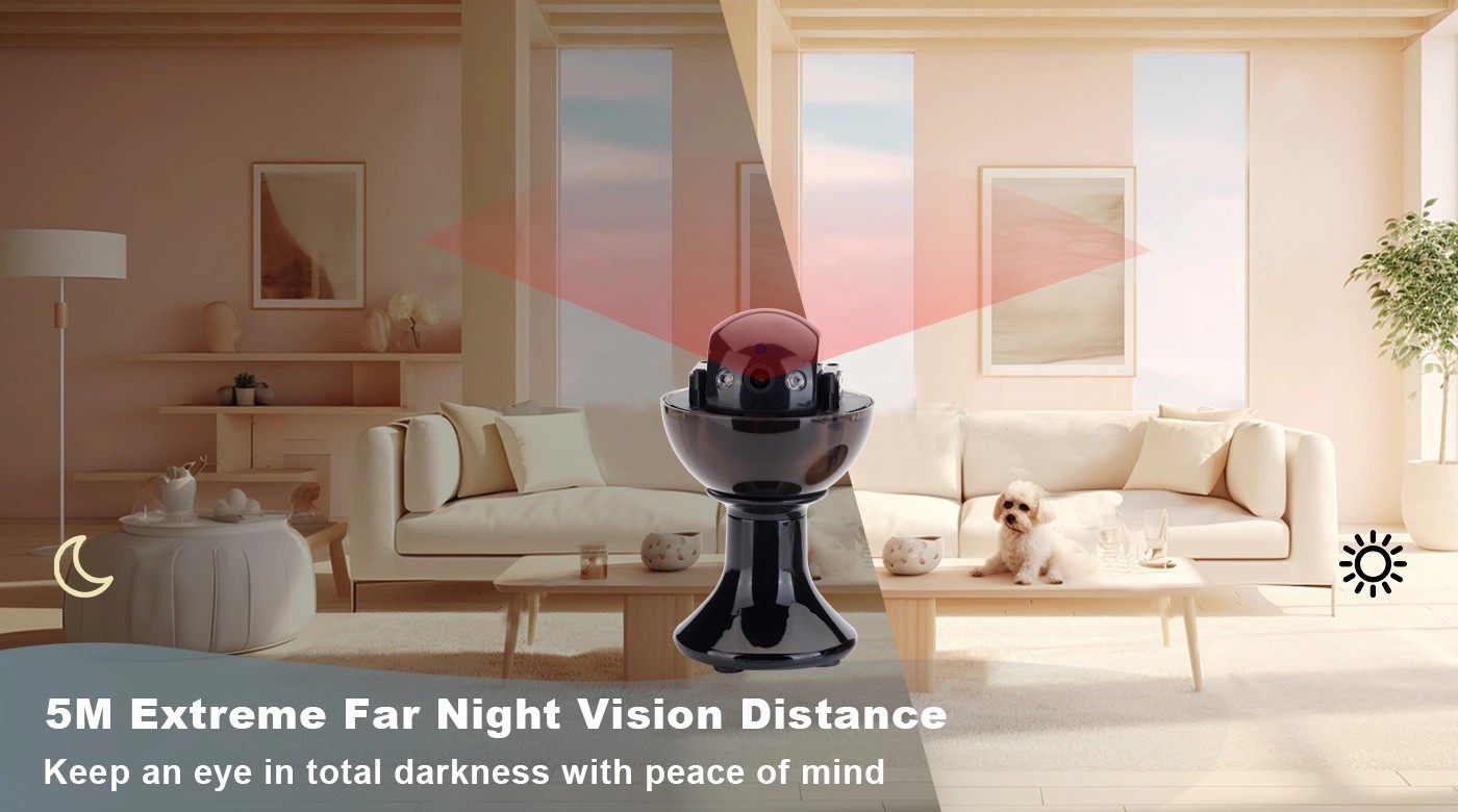 دوربین جاسوسی قابل چرخش دید در شب IR تا 5 متر نامرئی