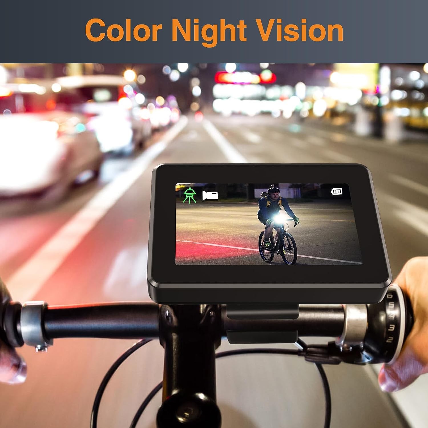 مجموعه مانیتور دوچرخه با دوربین با دید در شب