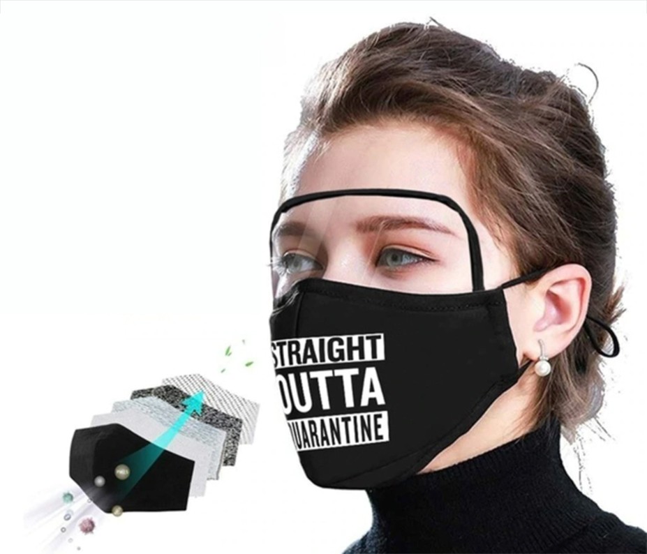 ماسک سیاه با سپر - یونیسکس برای زنان و مردان