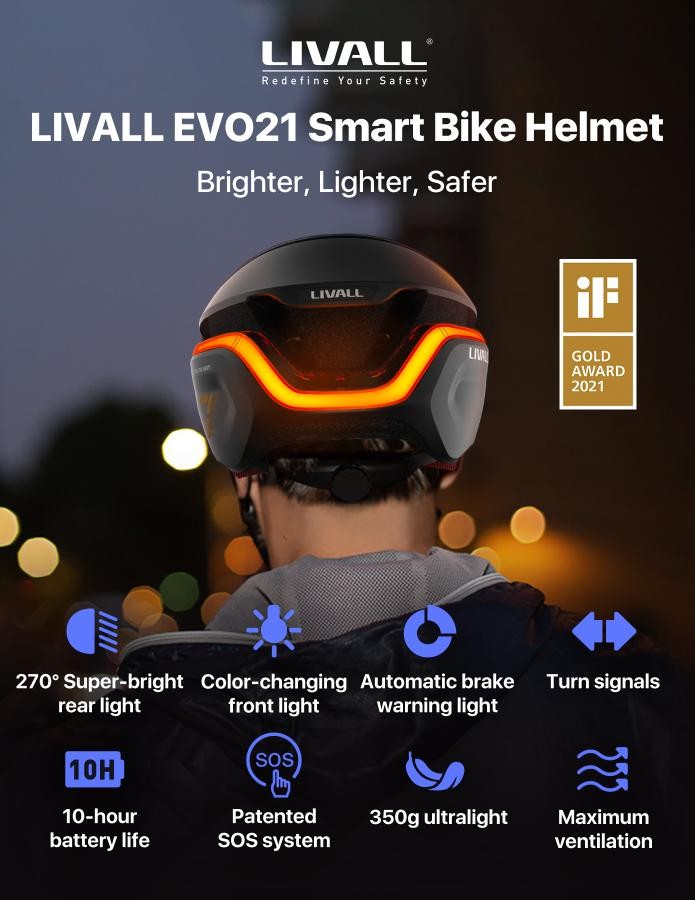 کلاه ایمنی دوچرخه SMART - Livall EVO21