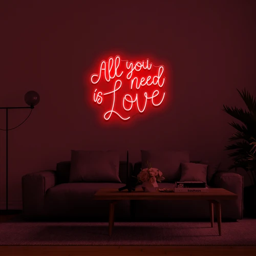 علامت LED روشن ALL YOU NEED IS LOVE