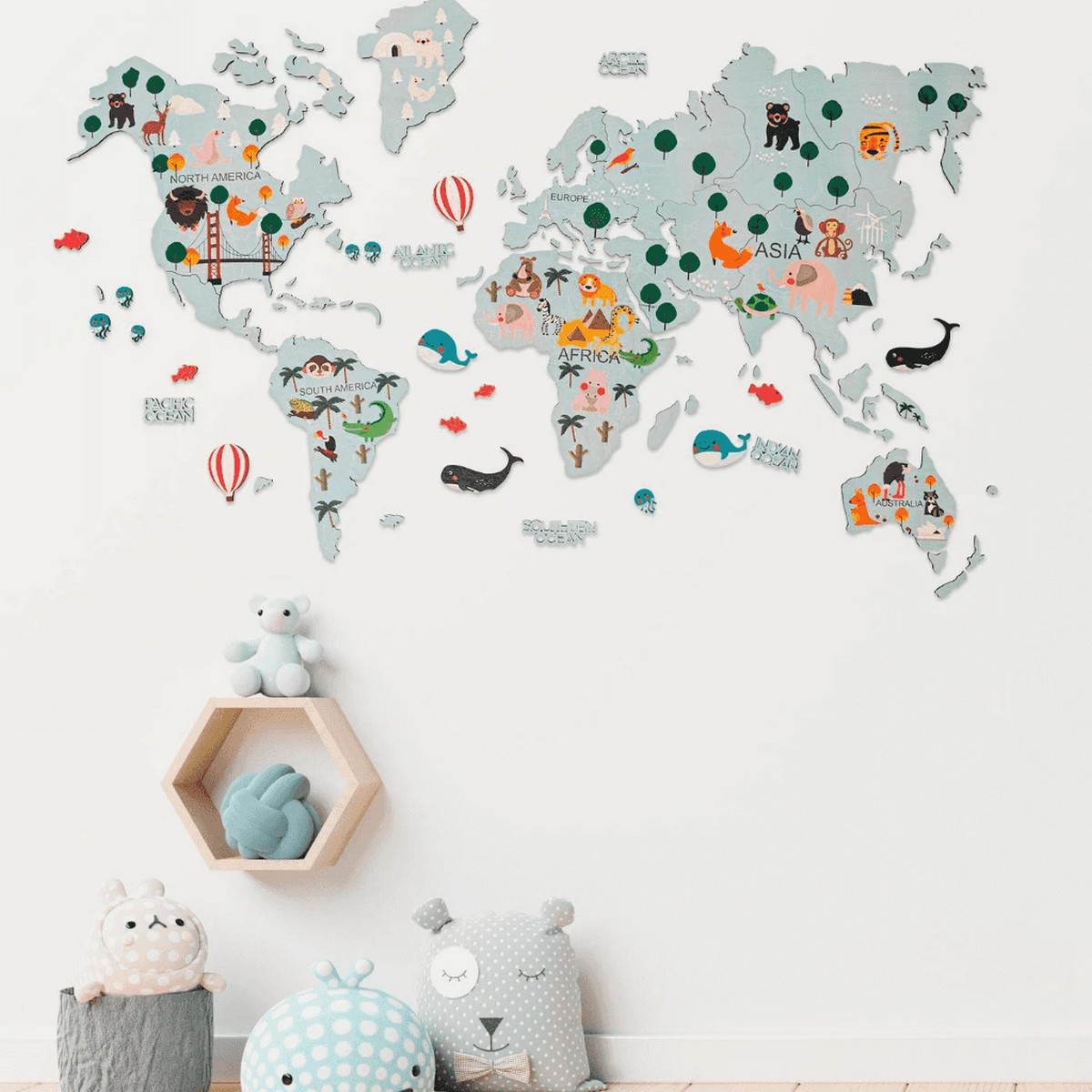 نقشه قاره ها برای بچه ها