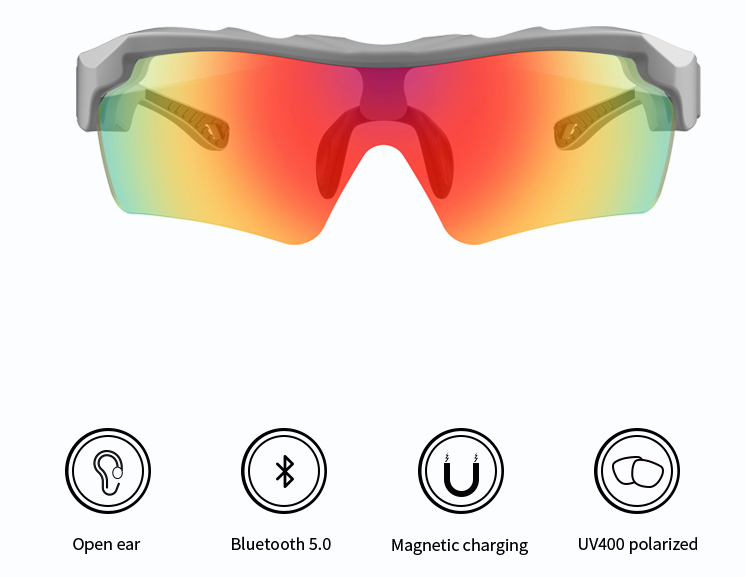 عینک هوشمند دوچرخه برای ورزش با پشتیبانی از بلوتوث