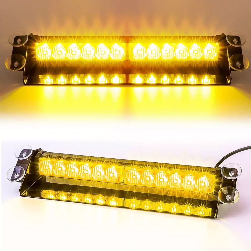 چراغ های LED اخطار بارق برای ماشین 24 LED رنگ سفید زرد
