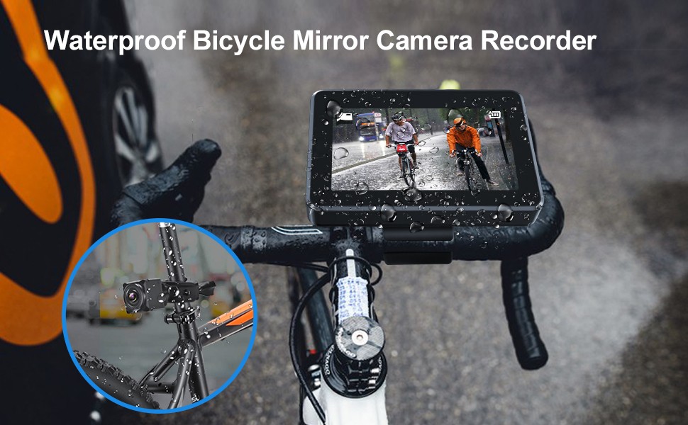 دوربین دوچرخه ضد آب IP68 با مانیتور با ضبط