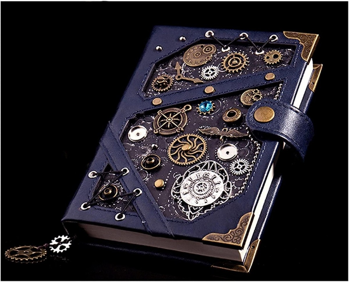 مجموعه دفترچه یادداشت steampunk - دفترچه یادداشت لوکس چرم اکو