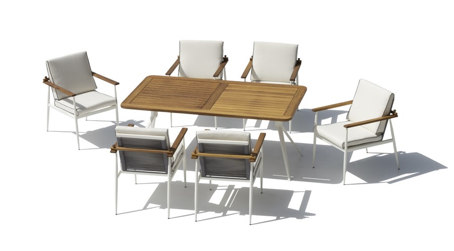 ست میز و صندلی ناهارخوری - مبلمان باغی لوکس چوبی