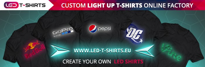 کارخانه تولید تی شرت های LED سفارشی