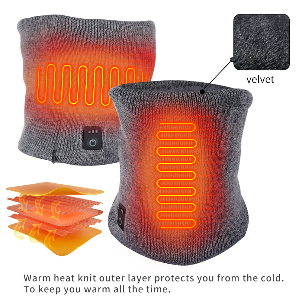 گرمکن روسری گردن برقی در فضای باز که با باتری گرم می شود