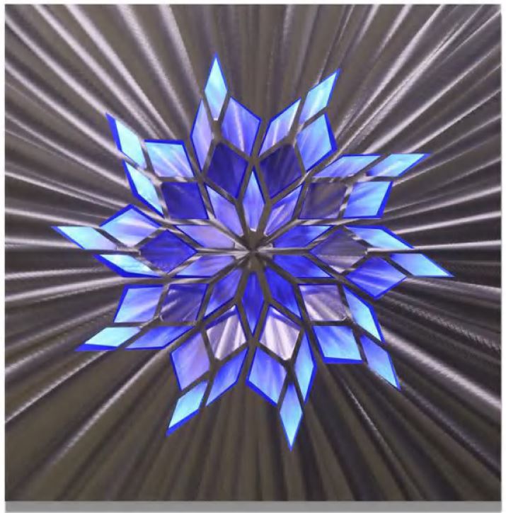 نقاشی های فلزی گل سه بعدی آلومینیومی