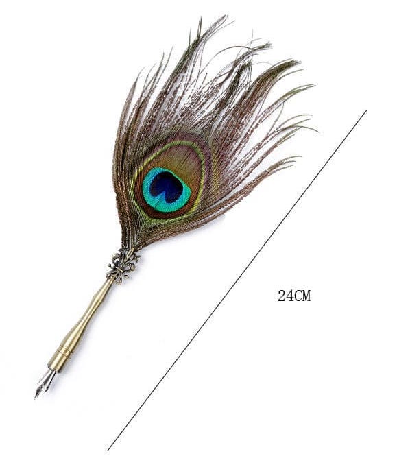 ست قلم پر طاووس - خودکار خوشنویسی قلاب
