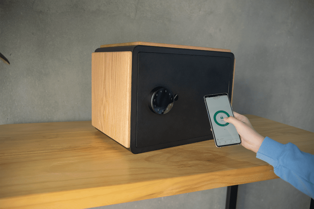 گاوصندوق هوشمند لوکس هوشمند ساخته شده از پشتیبانی برنامه چوبی